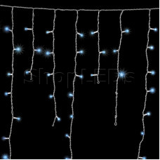 Гирлянда "Айсикл Белый" 2,5 х 0,6 м / 5 блоков, белый провод, лампы прозрачные NEON-NIGHT