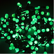 Гирлянда "LED - шарики", Ø17,5мм, 20 м, цвет свечения зеленый, 24В, Neon-Night