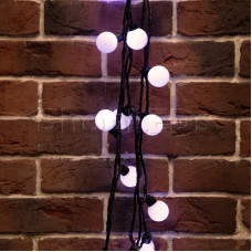 Гирлянда "LED - шарики", Белые Ø38мм 10м 40 диодов, Neon-Night