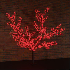 Светодиодное дерево "Сакура", высота 1,5м, диаметр кроны 1,8м, красные светодиоды, IP 54, понижающий трансформатор в комплекте, NEON-NIGHT